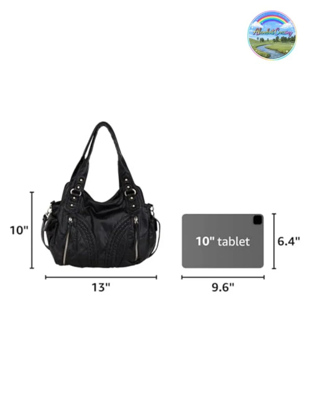 Hobo Bag Roomy Washed Leather Handbag Crossbody Strap